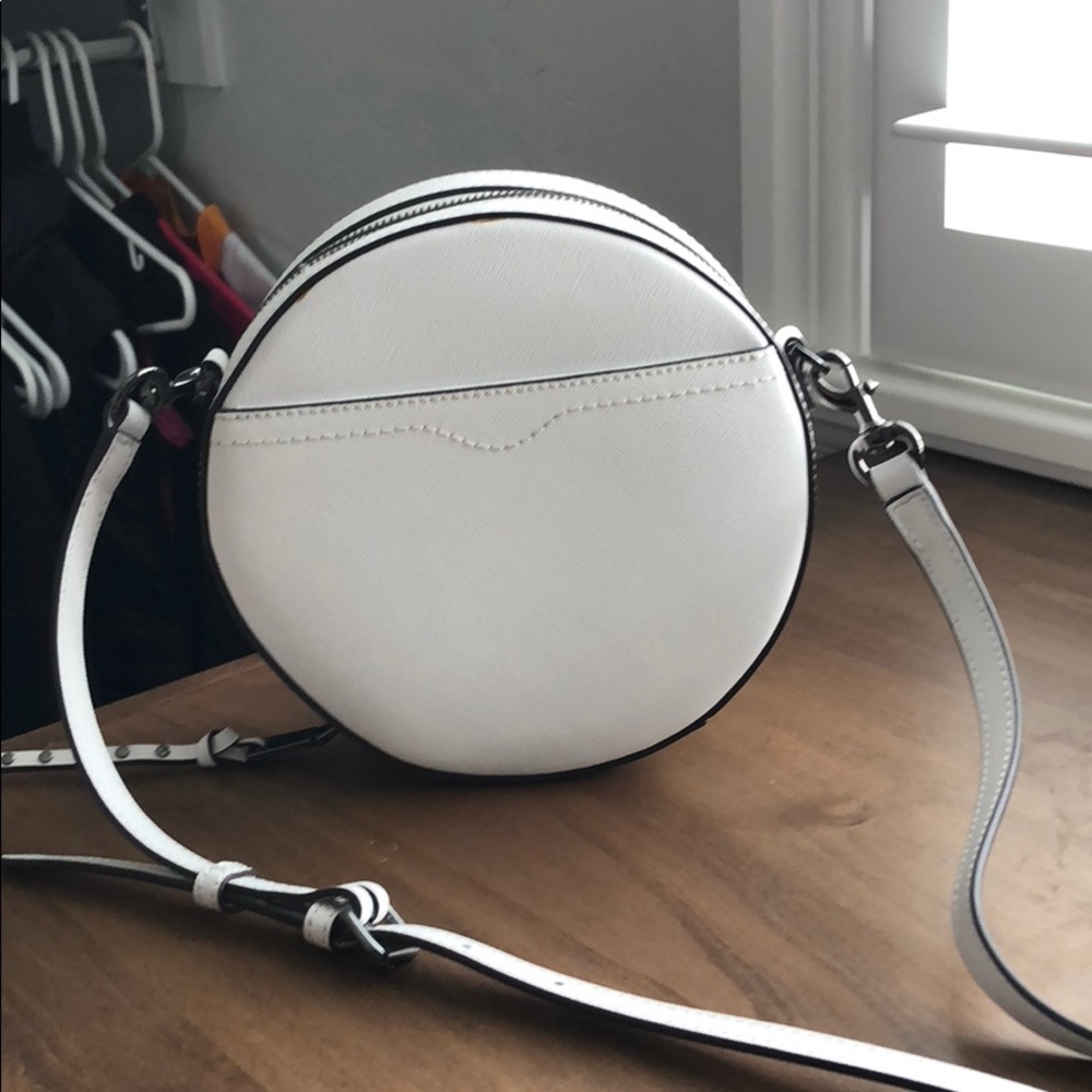 Rebecca minkoff white circle crossbody bag.